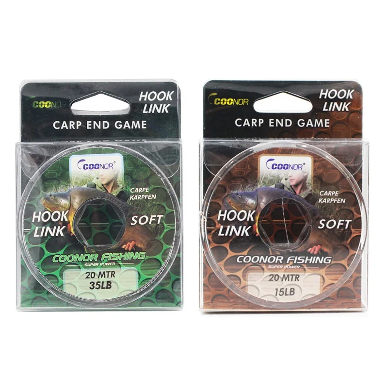 Свинцовые лески для ловли карпа, 15 фунтов, 20 фунтов, 20 метров, для ловли карпа, застежка-крючок, для затопления, плетеная леска, рыболовные аксессуары