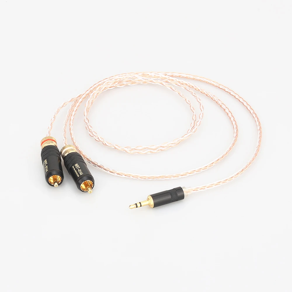 Аудиокабель Audiocrast HC011 высокого качества 2 rca на 3 5 мм hifi 1 Аудио Видео кабель с OFC из