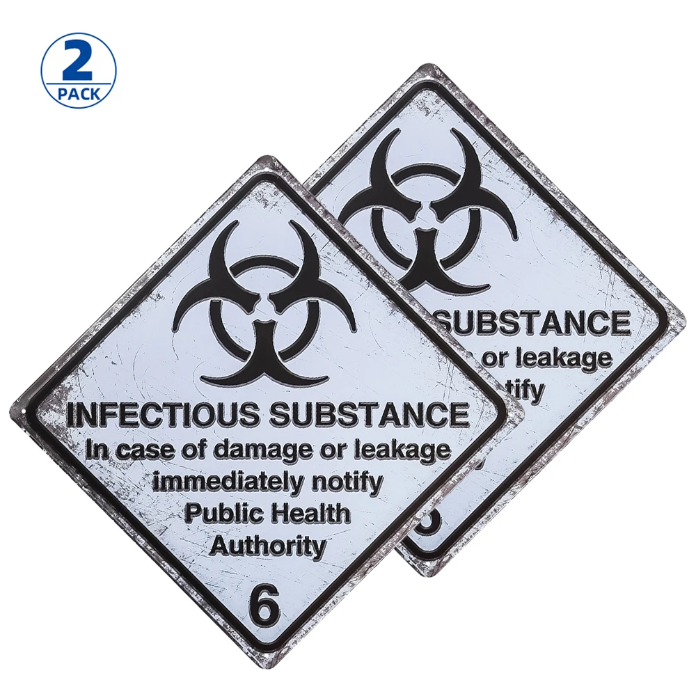 

DL-2 Pack Danger Infectious Substances Black Industrial & Craft Infectious Substance Outdoor Store Sign White 10" X 10"