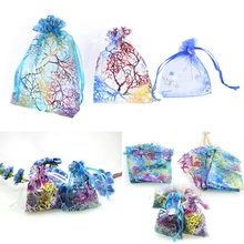 10 шт. маленькие сумки из органзы для свадьбы из органзы, рождественские подарочные пакеты, мешки для упаковки и сумки