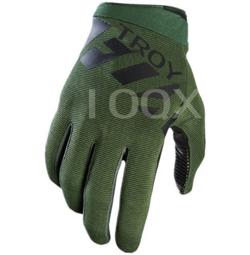 Зеленые велосипедные перчатки TROY Fox Raner 180 MX гоночные для эндуро BMX горный