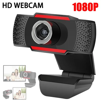 

HD Webcam 1080P Autofocus webcam built-in microphone for desktop computer USB2.0 Plug and Play laptop for video calls HD webcam