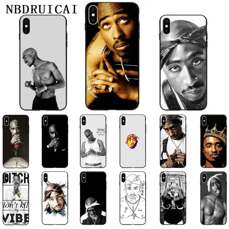 

NBDRUICAI 2Pac Tupac Amaru ShakurHard Phone Case for iPhone XR X XS 11 Pro Max 10 7 8 6 6S 5 5S SE 4S 4