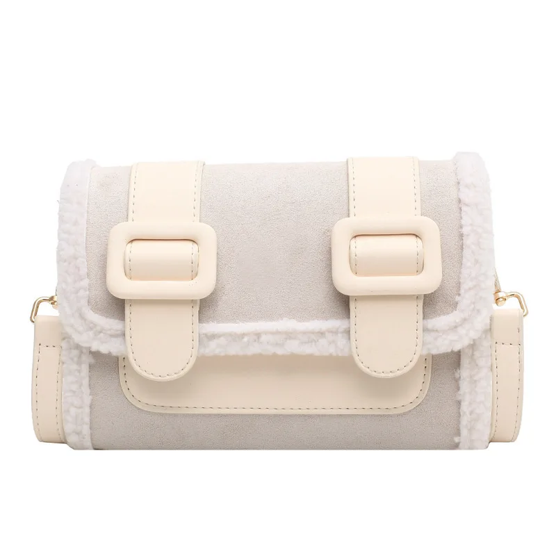 

Plush Small Square Bags for Women Winter Luxury Handbags and Purses Solid Crossbody Bags Female Brand Desinger Shoulder Hand Bag