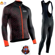 Зимний теплый флисовый спортивный костюм для велоспорта, ветрозащитная куртка и штаны, спортивный костюм унисекс для мужчин и женщин, костюм