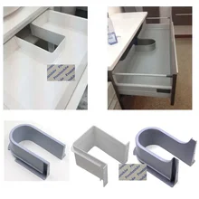Пластиковая u-образная Крышка для раковины, ящика шкафа для ванной, выдвижная утопленная u-образная Крышка для дренажной втулки