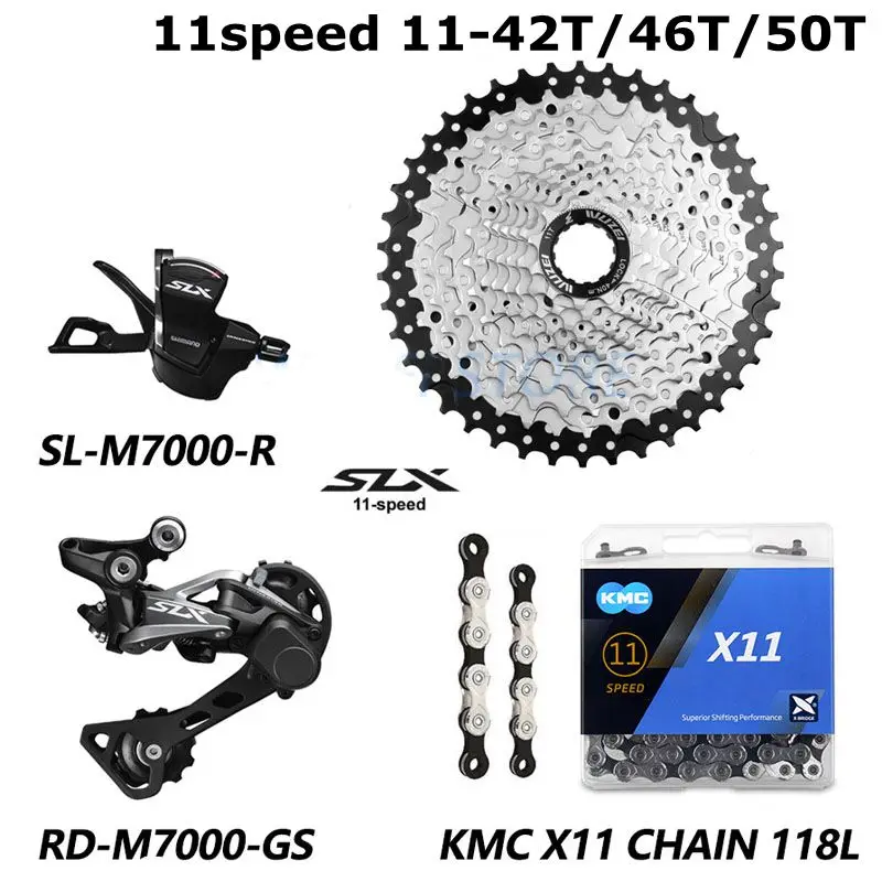 KMC X11 цепи SLX M7000 1X11S велосипедные переключатели 11-42/46/50T кассета маховик Prowheel