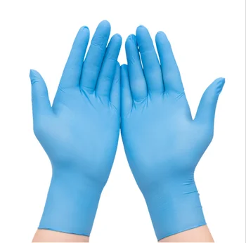 

100Pairs Surgical Blue Nitrile Gloves Powder Free Disposable Nitrile Examination Gloves Hand Protection Waterproof Allergy