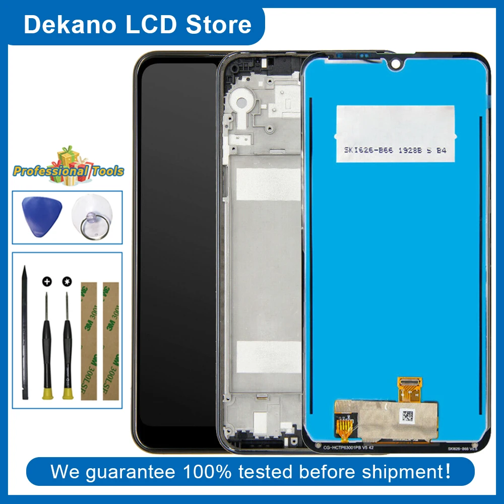 For LG K50/Q60/K12 Prime LM-X525 LM-X520 LMX520BMW LMX525BAW LMX525EAW LCD Display Touch Screen Digitizer Assembly + Frame Tools | Мобильные