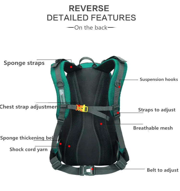 Рюкзак для путешествий, тактический рюкзак, рюкзак для пеших прогулок, 40л/50л/60л, водонепроницаемый, износостойкий, сверхлегкий рюкзак