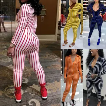 

Women Playsuit Jumpsuit Romper Sexy Long Sleeve Long Trousers Pants Club Party