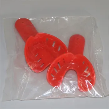 

50 Pieces（25 Pairs) Dental Impression Trays Plastic Materials Teeth Holder Dental Central Oral Care Tools for Children