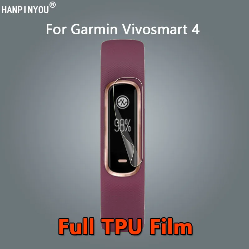 For Garmin Vivosmart Vivo Smart 4 HR Plus Band Clear Full Cover Soft TPU Hydrogel Film Screen Protector -Not Tempered Glass