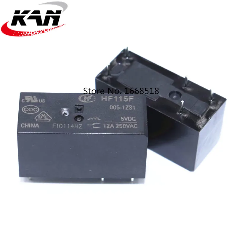 HF JQX-115F-005-1ZS1 HF115F-005-1ZS1 JQX-115F-012-1ZS1 HF115F-012-1ZS1 JQX-115F-024-1ZS1 HF115F-024-1ZS1 5PINS 12A250VAC реле