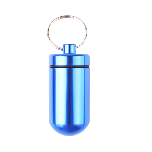Portable Aluminium Pill Case Carry Bottle Case Hearing Protection Earplugs Box Keychain Outdoor Pocket Pill Box Container