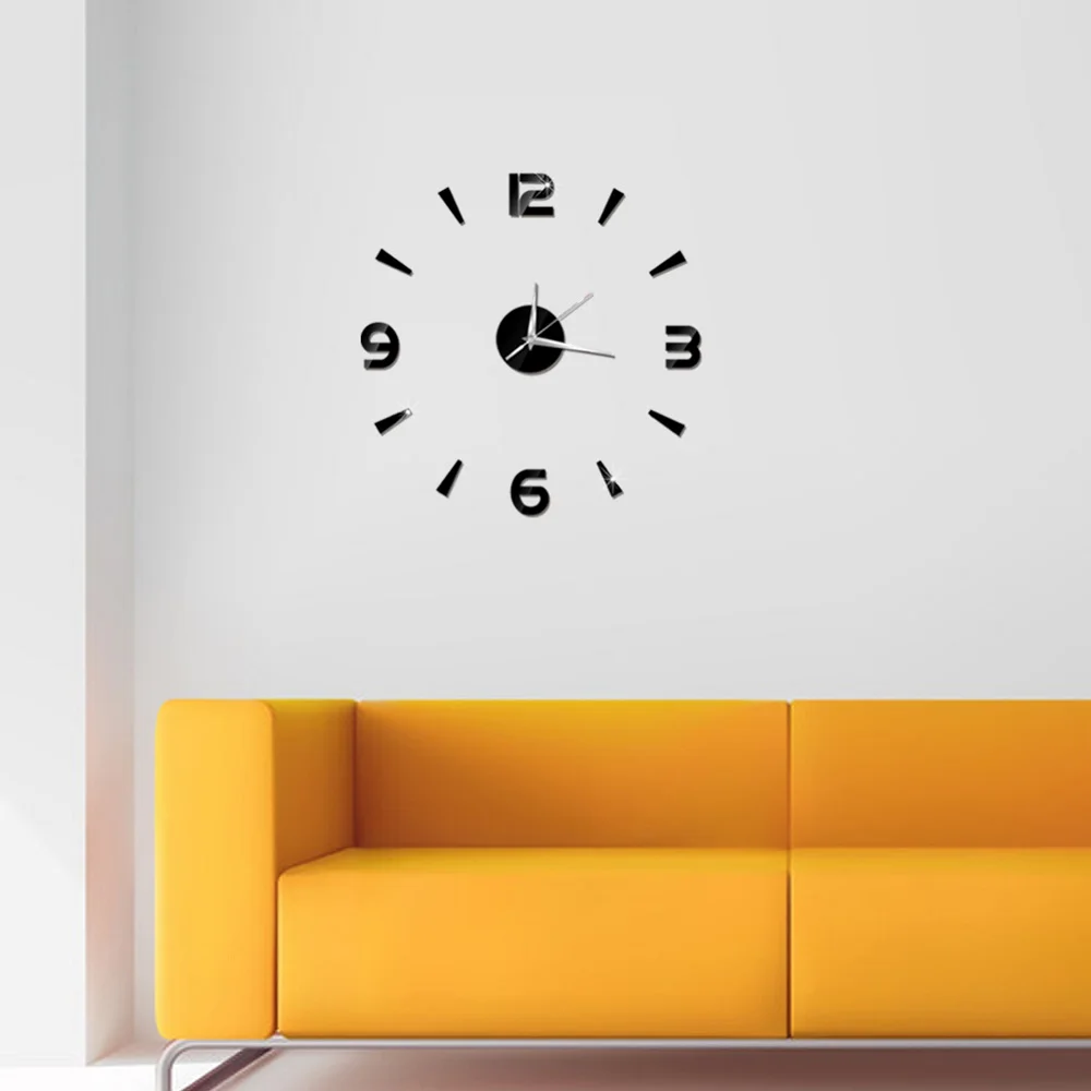 2019 New 3D Wall Clock Mirror Wall Stickers Fashion Living Room Quartz Watch DIY Home Decoration Clocks Sticker reloj de pared 12