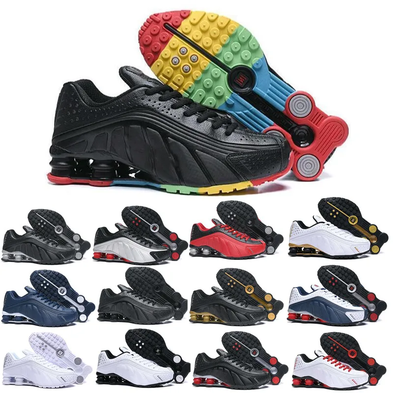 

2020 shox r4 men running shoes top quality NEYMAR OG COMET RED RACER BLUE Black Metallic mens trainers sports sneakers 40-46