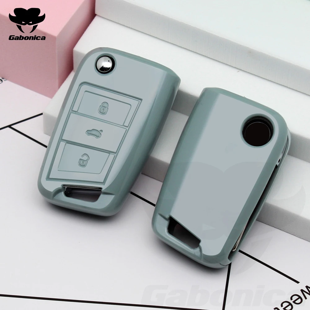 New Soft TPU Car Key Cover Case Shell fob For Volkswagen VW Golf 7 mk7 Seat Ibiza Leon FR 2 Altea Aztec Fob Keychain Accessories