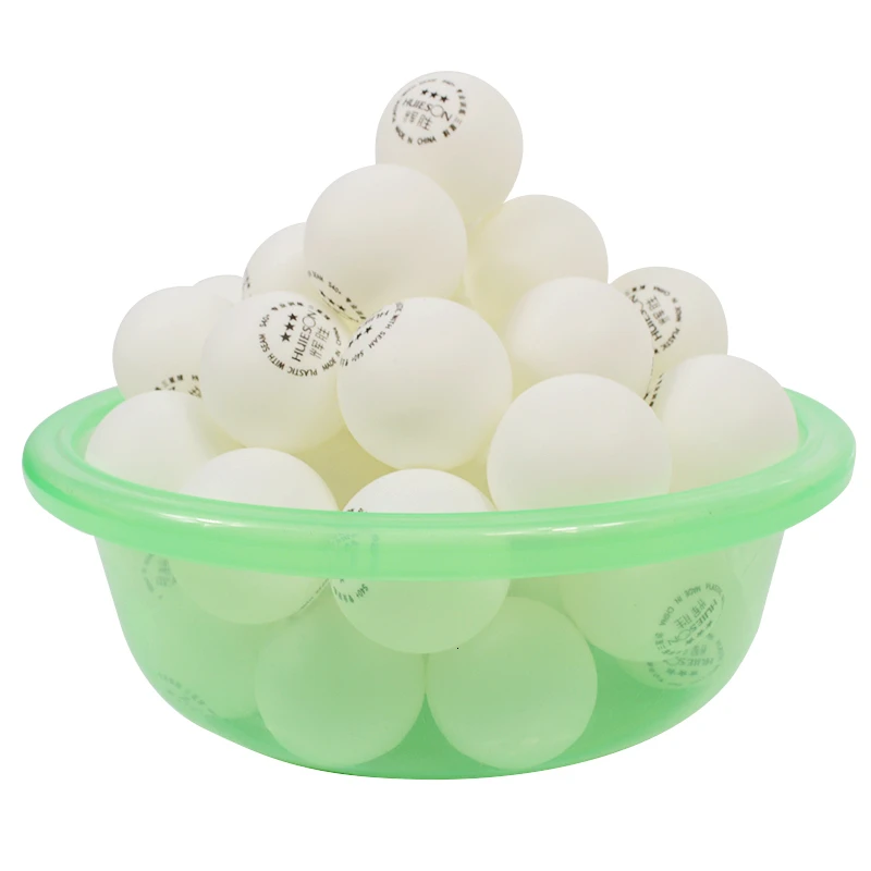 Huieson 50pcsbag ABS Plastic Table Tennis Ball 40+mm 3 Star New Material Ping Pong Balls for Table Tennis Club Training (9)