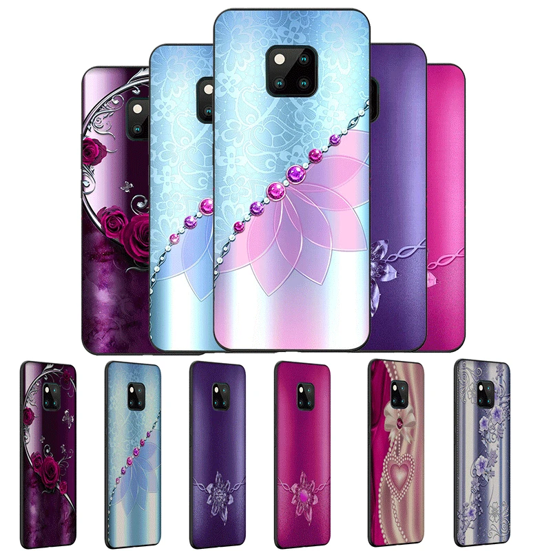 Силиконовый чехол Desxz для телефона Huawei Y5 Y6 Y7 Y9 Prime Mate 10 Nova 2i 2 3 3i 4 Pro Lite со стразами и