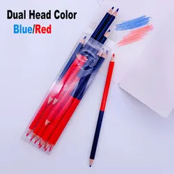 Juego de 12 piezas de lápices de doble Color rojo y azul, 3,0 núcleos, plomo, doble cabeza, dibujo artístico, boceto, oficina, escuela, trabajo, notas, papelería