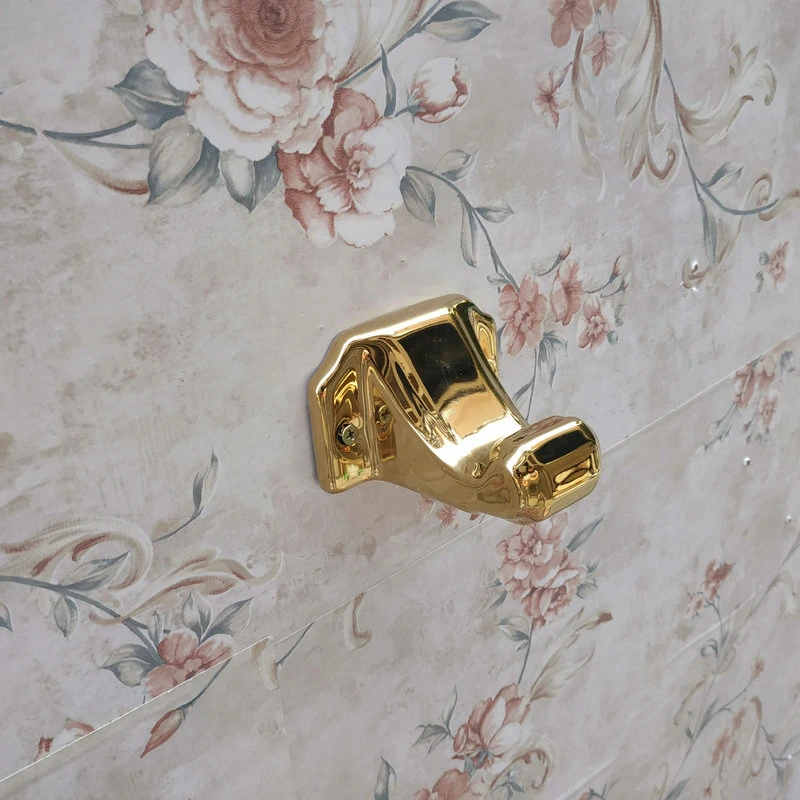 MAEBOW Louxiou фарфоровый Золотой набор аксессуаров для ванной комнаты, Полка для полотенец, щетка для унитаза, набор аксессуаров для ванной комнаты - Цвет: Hook
