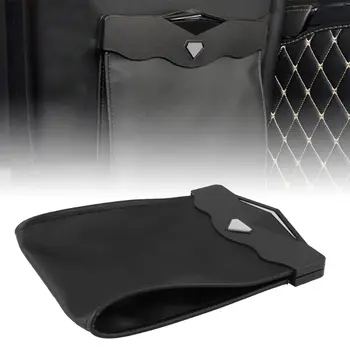 

Black Car Trash Foldable Storage Bag Pockets Leak-proof Waterproof Car Organizer E7CA