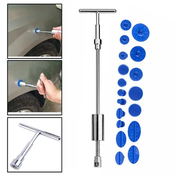 

Car Body Paintless Dent Repair Tool Slide Hammer Puller T Bar Dents Removal Kit 18 Glue Tabs