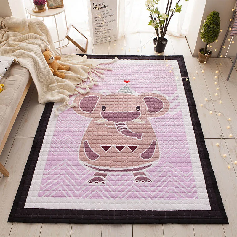 145X195 см детские игровые коврики 1,5 см утолщение мультфильм одеяло детская игра ковер в скандинавском стиле детская комната напольные украшения ковер