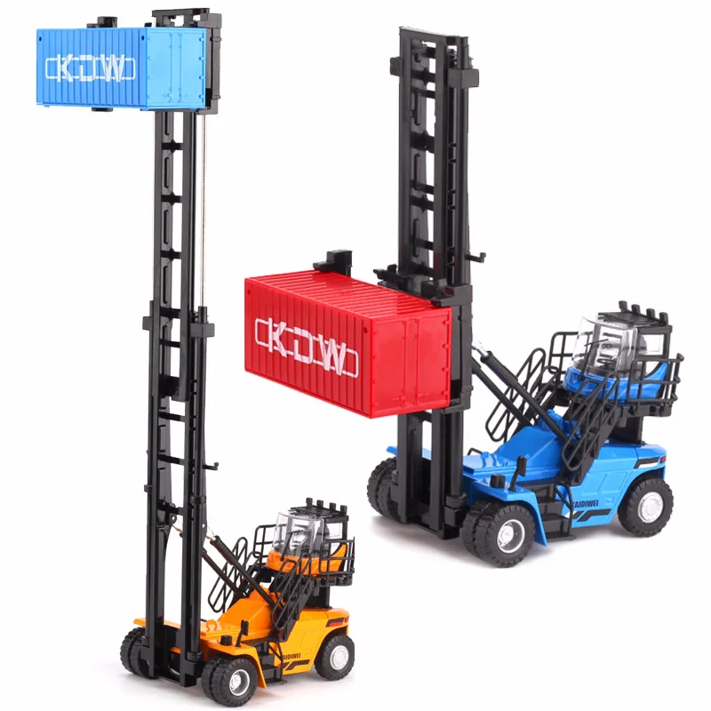 

Cadeve Engineering Freight Truck 1: 50 Container Box Stacker Model Children Alloy Toy