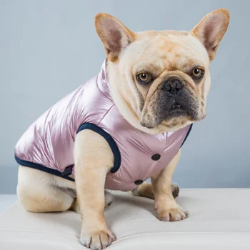 

Pet Autumn Winter Sleeveless Costume Warm Cotton Dog Coat Reflective Jacket Waterproof Thick Dog clothes For Small Dog
