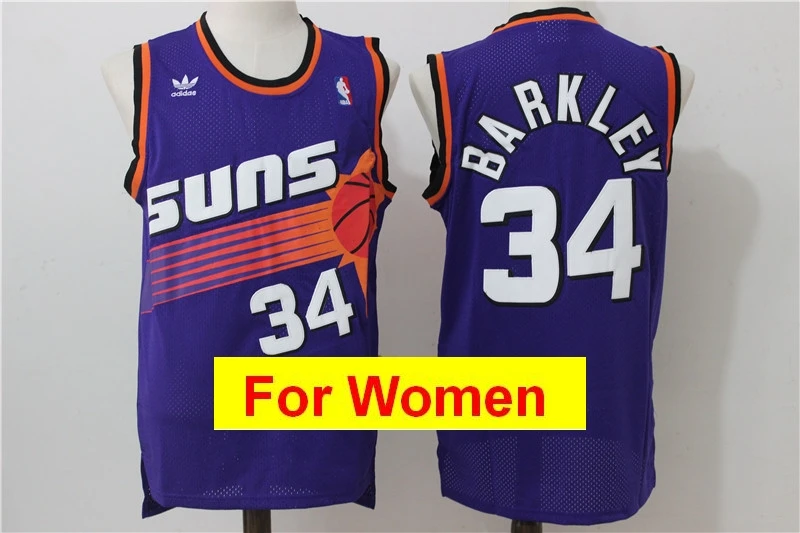 Многоцветный Phoenix Deandre Ayton Josh Jackson DEWIN Booker Steve Nash Charles Barkley женские баскетбольные майки - Цвет: Многоцветный