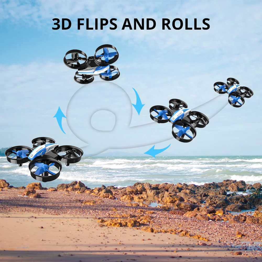 Holy Stone Mini Drone For Kids One Key Land 3D Flip Auto Hovering RC Helicopter Mini Small Drones With 3 Batteries For Children