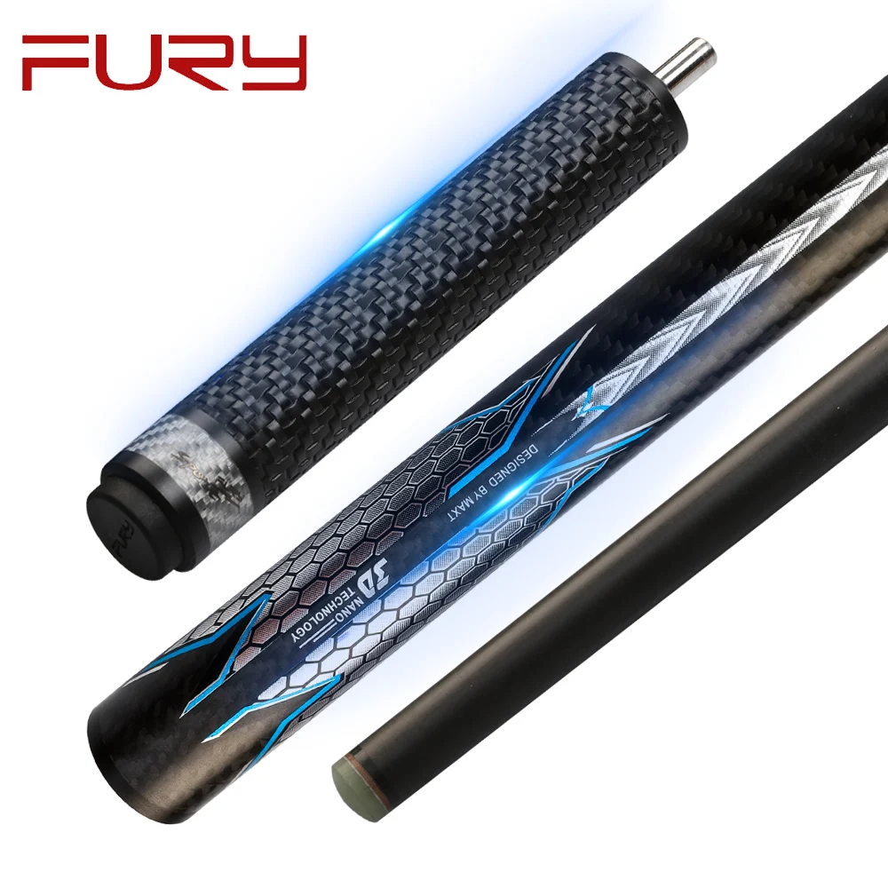 FURY FS CXJ 1 Billiard Black Technology Jump Cue 13mm G10 Tip Shock proof Ferrule Carbon Fiber
