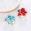 baiduqiandu 4 Colors Purple / Pink / Red / Blue Enameled Flower Brooches for Women Girls Clothes Jewelry Accessories ► Photo 3/6