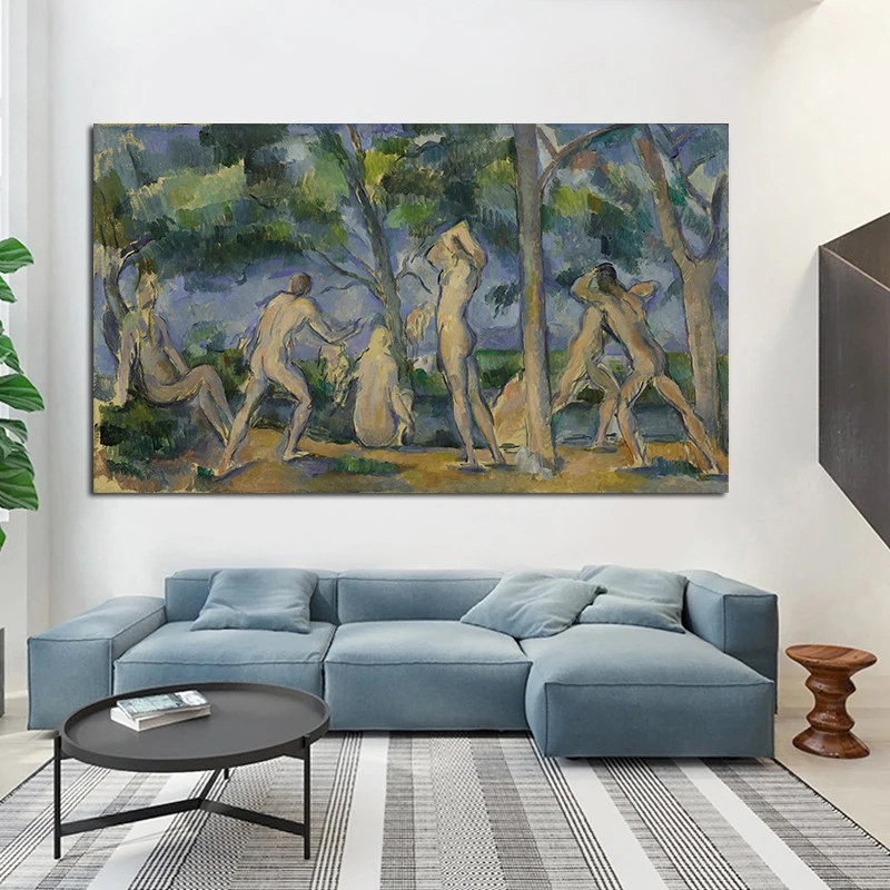 Cezanne Seven naked Мужчины Холст Искусство Постеры для украшения дома абстрактная картина холст настенная картина Картина Спальня Декор без рамки