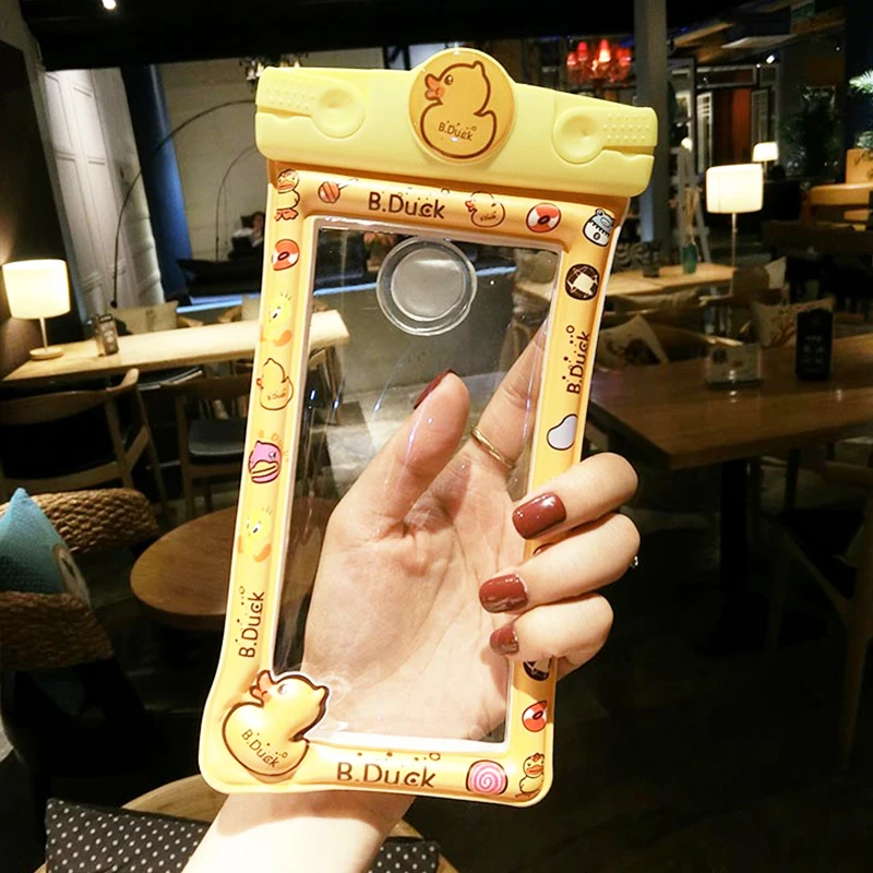 Universal Waterproof Case For iPhone X XS MAX 8 7 6 Plus Samsung Xiaomi Mobile Pouch Bag Cartoon Swimming Water proof Phone Case