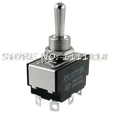 

AC 250V 3A Amp DPDT 6 Terminals on-off-on 3 Position Momentary Toggle Switch