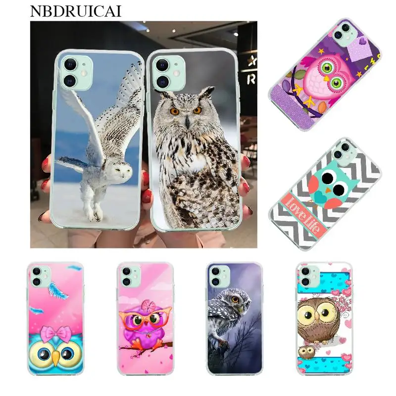 NBDRUICAI Сова Птица новое поступление черный чехол для телефона iPhone 11 pro XS MAX 8 7 6 6S Plus X