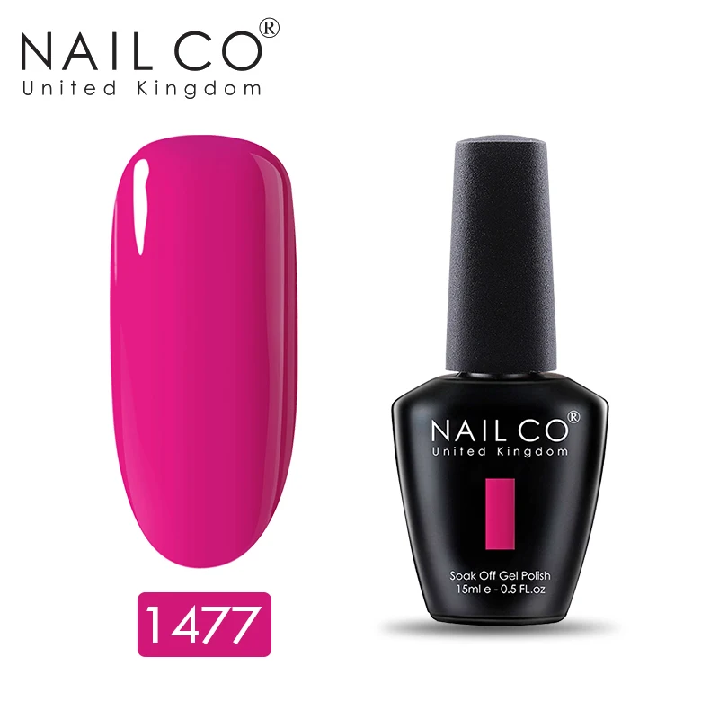 NAILCO 150 чистые долговечные цвета гибридное лаковое гелевое покрытие для ногтей Esmalte гель для дизайна лак розовый красный вымачивать праймер Гель-лак - Цвет: 1477