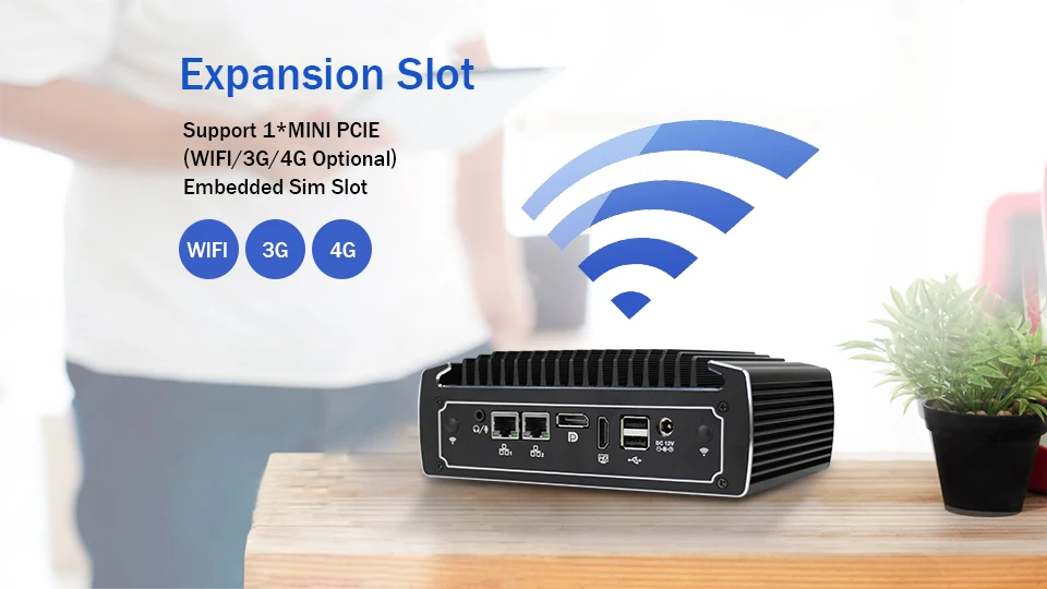 Yanling Fanless Intel Core I3 1010u Mini PC - 2 LAN Ports, Windows 11 OS Description Image.This Product Can Be Found With The Tag Names Barebone Mini PC, Computer Office, Pc