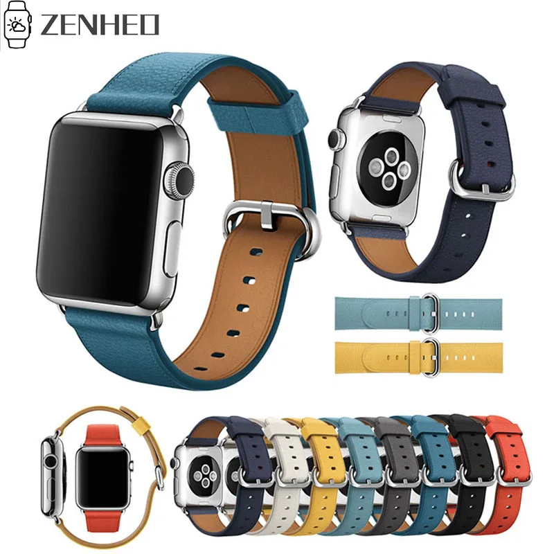 Классический ремешок для часов Apple Watch Series 4 3 2 1 сменный Браслет с пряжкой наручных
