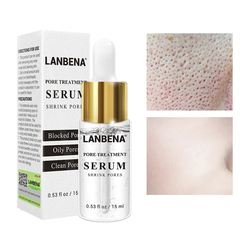 

LANBENA Pore Treatment Serum Essence Shrink Pores Relieve Dryness Oil Control Firming Moisturizing Repairing Smooth Skin Care