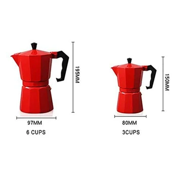 

Aluminum Mocha Coffee Pot Italian Coffee Maker Portable Coffee Kettle Kitchen Tools Stovetop Percolator Espresso Pot