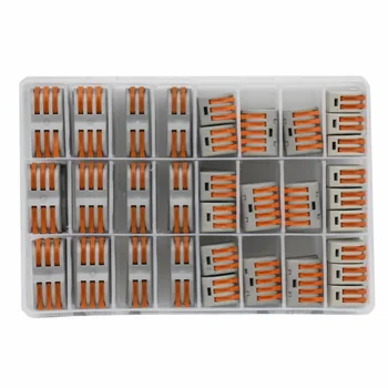 

66PCS MIX Electrical Cable Wire Connector Push-in Terminal Block BOX