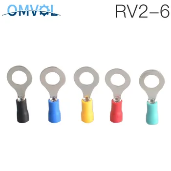

20pcs RV2-6 Insulated ring terminal electrical wire crimp connector AWG 16-14