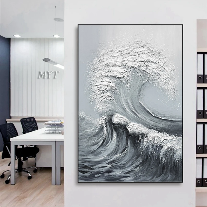 

Sea Wave Canvas Picture Oil Painting Modern Abstract Paintings Hand Painted Wall Decor Craft Art Wall Picture High Quality