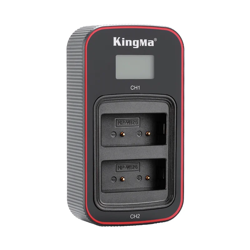 USB-зарядное устройство KingMa NP-W126 NP 126S с двумя ЖК-дисплеями для Fujifilm X100V X100F |
