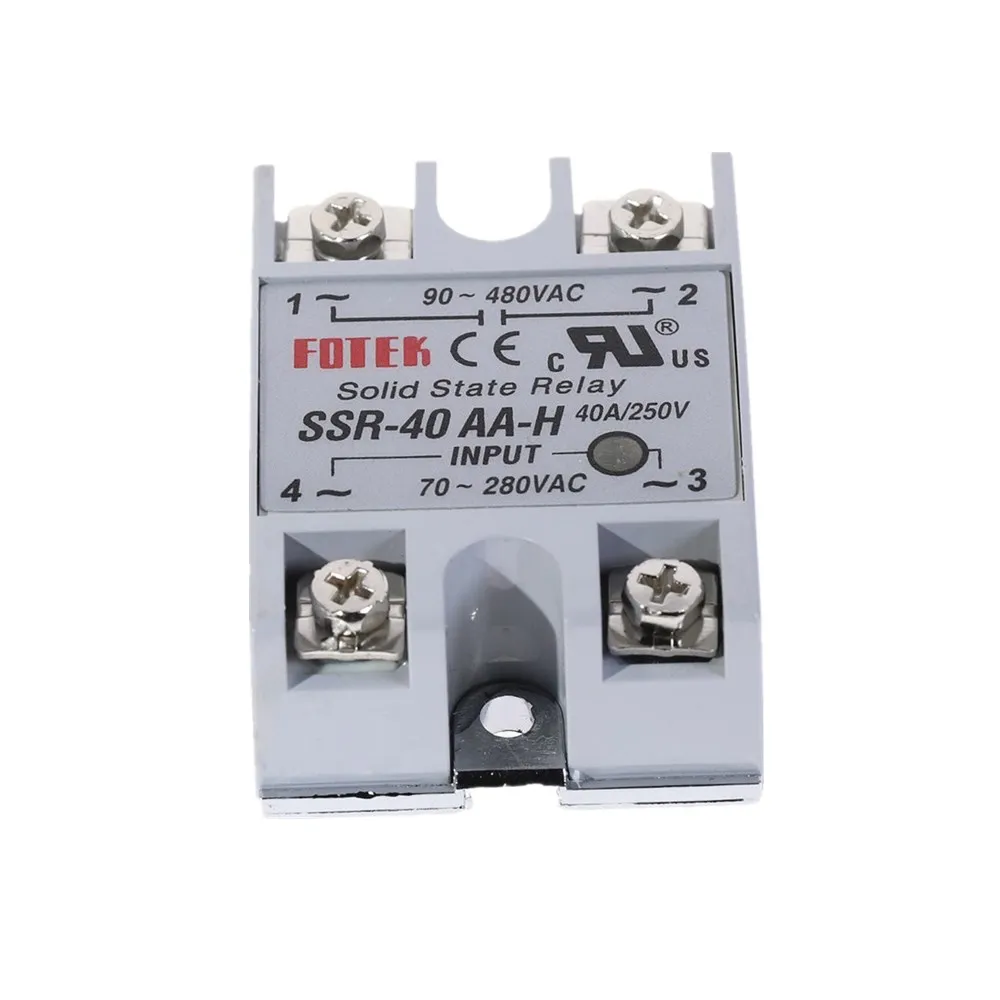Твердотельные реле SSR-40AA-H 40A AC в AC 70-280V AC в 90-480V AC SSR 40AA H реле твердотельного сопротивления