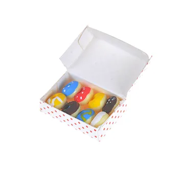 

Simulation 1/12 1 Box Lovely Resin Doughnut Gift Doughnut Kitchen Food Fake Cakes Doll house Miniature
